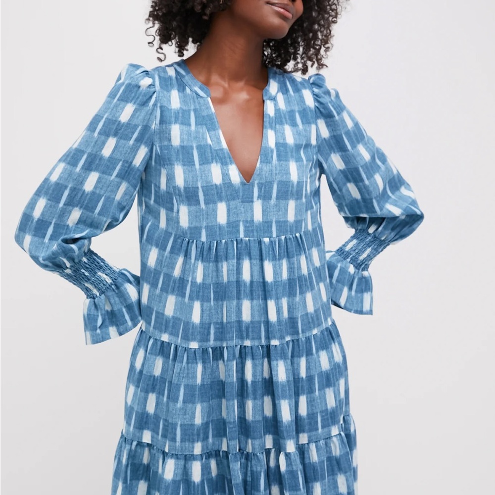 Tuckernuck Blue and White kenzo long Sleeve Dress